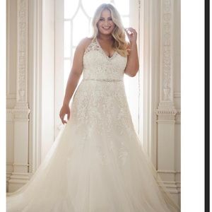 Sophia Tolli Kali a-line wedding dress plus size 20 ivory
